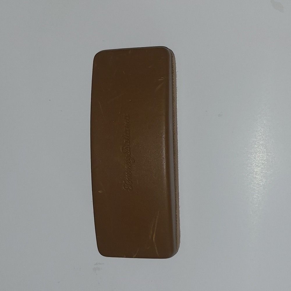 Tommy Bahama Brown Leather Glasses Case